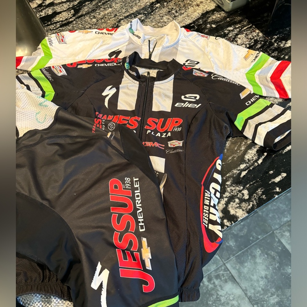 Cycling bibshorts & 2 jerseys